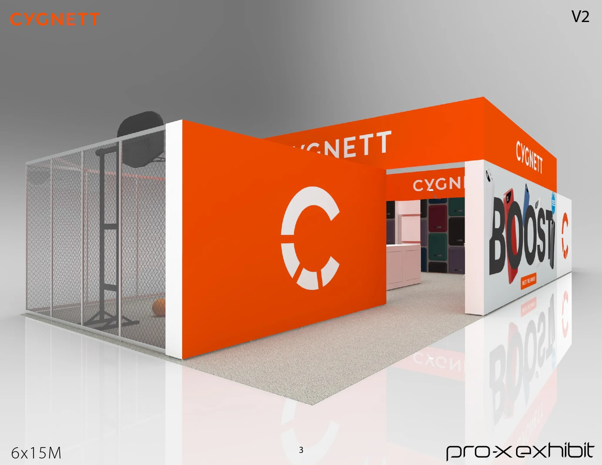 20x50 Péninsule booth design by Pro-X Exhibits